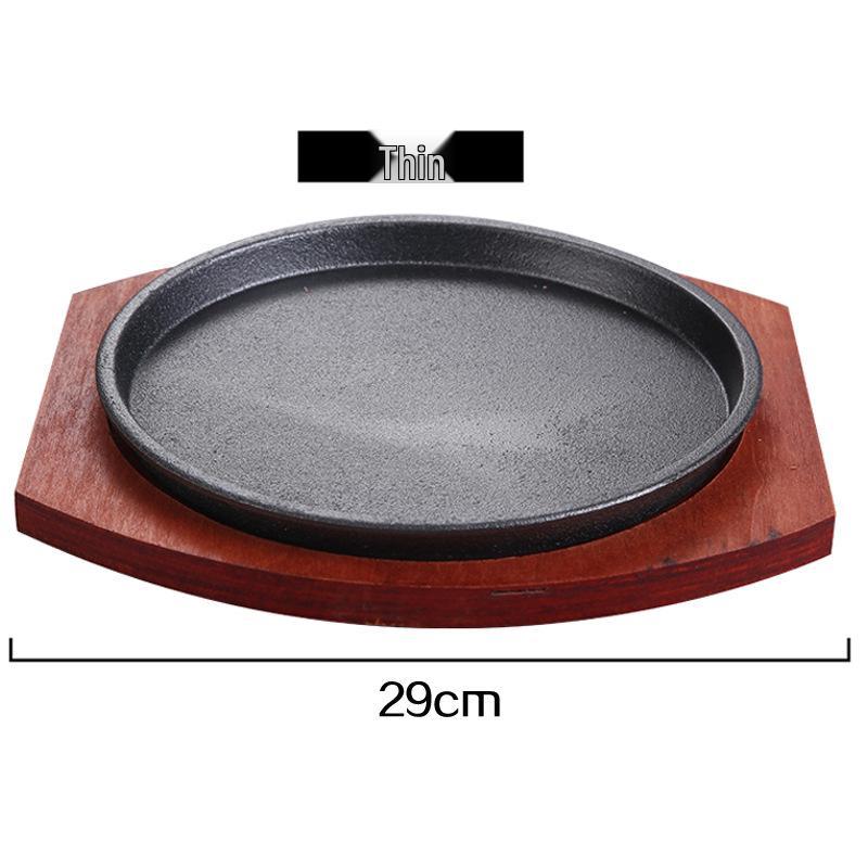 Round Thickened Cast Iron Griddle: Korean BBQ & Western Steak Pan