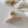 Autumn And Winter Plush Grab Clip Maillard Rectangular Shark Clip Back Of Head Love Fluff Clip Cloud Disc Hair Accessories Women