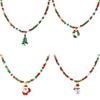 Beaded Necklace Christmas Theme Charm Clavicle Chain Jewelry Perfect For Women’s Holiday Parties And Family Event