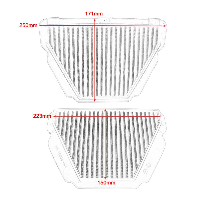 Air Filter Cleaner Element For Yamaha YZF R1S 2016-2018 YZF R1M R1 2015- MT-10 2018- FZ10 2CR-14451-00-00 Motorcycle