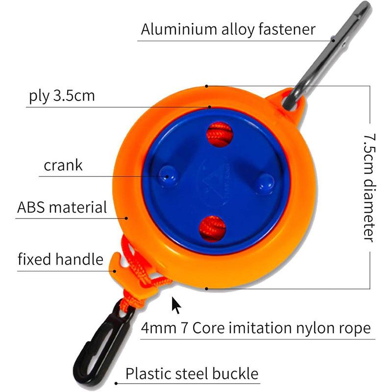 8M Portable Travel Clothesline Cord with 20Pcs Windproof Clothespins