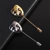 Suits Personality 3D Accessories Zinc Zinc Alloy Men's Face Gold Color Mask Lapel Pin Jewelry Brooches Pin