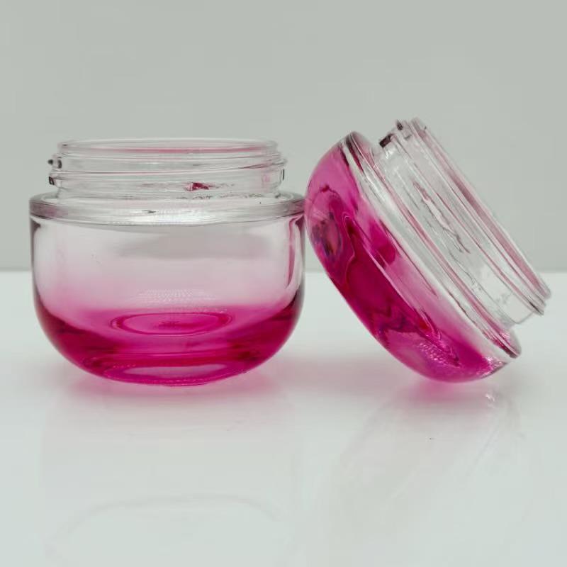 Hot Item: 30g, 50g, 100g Round Bottom Clear Glass Face Cream Bottles - Perfect for Skincare Travel