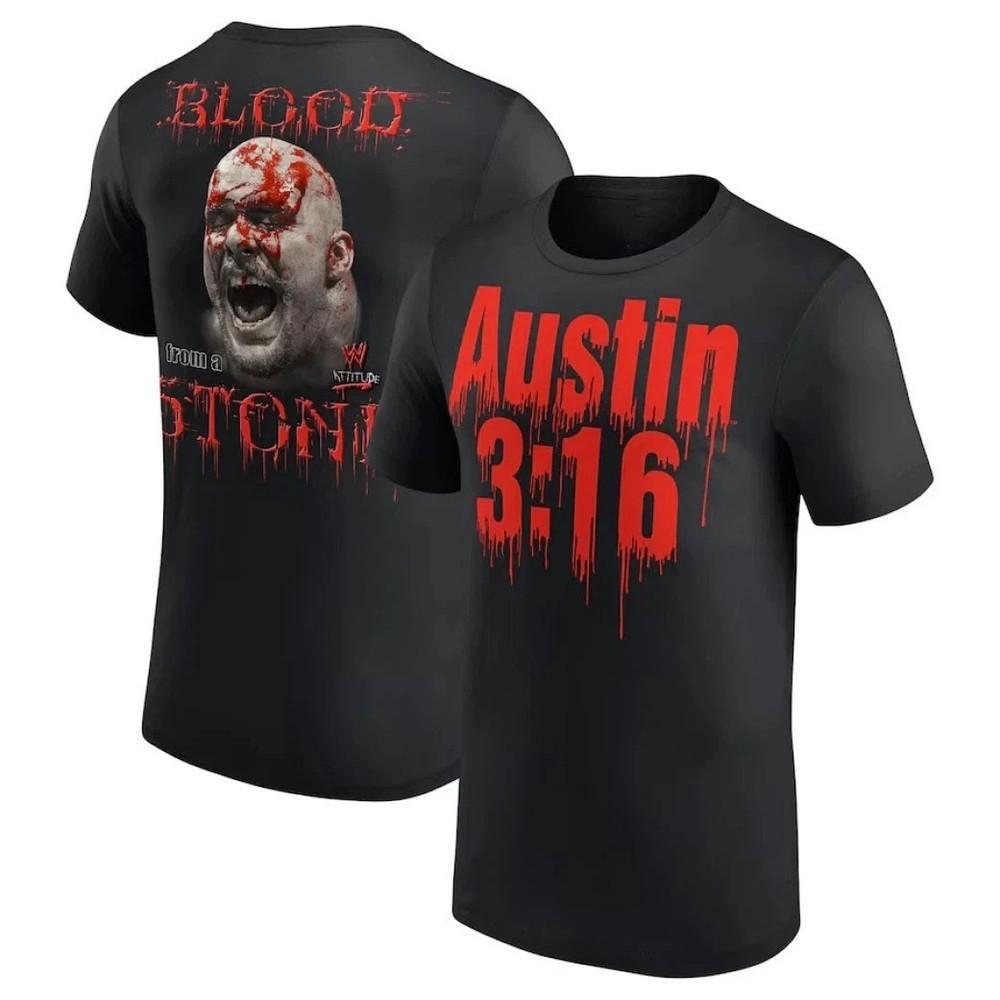 

Steve Austin WWE Blood From A Stone Quote Reprint Unisex S-4XL Unisex T-Shirt S