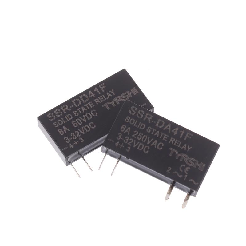 Ssr-41Fdd/41Fda Polovodičová relé Dc To Dc Štíhlý reléový modul 3-32Vdc 6A Mini relé Bezkontaktní Din lišta relé