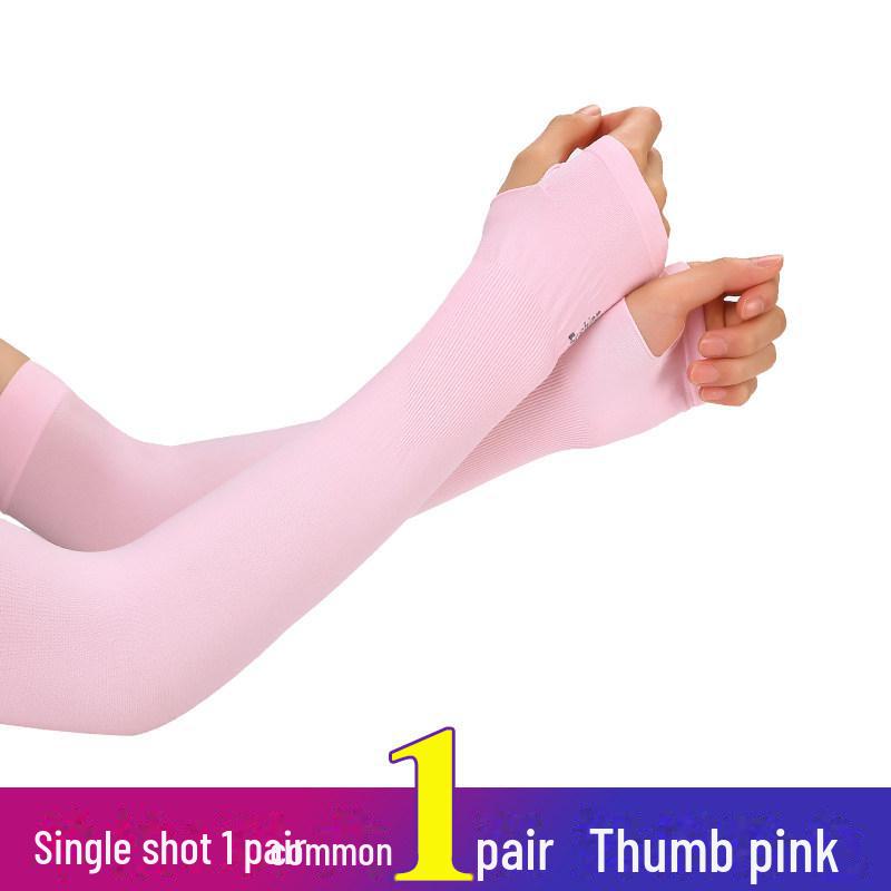 Ice Silk Sun Protection Arm Sleeves for Men & Women - UV Guard, Thin Driving & Cycling Gloves
