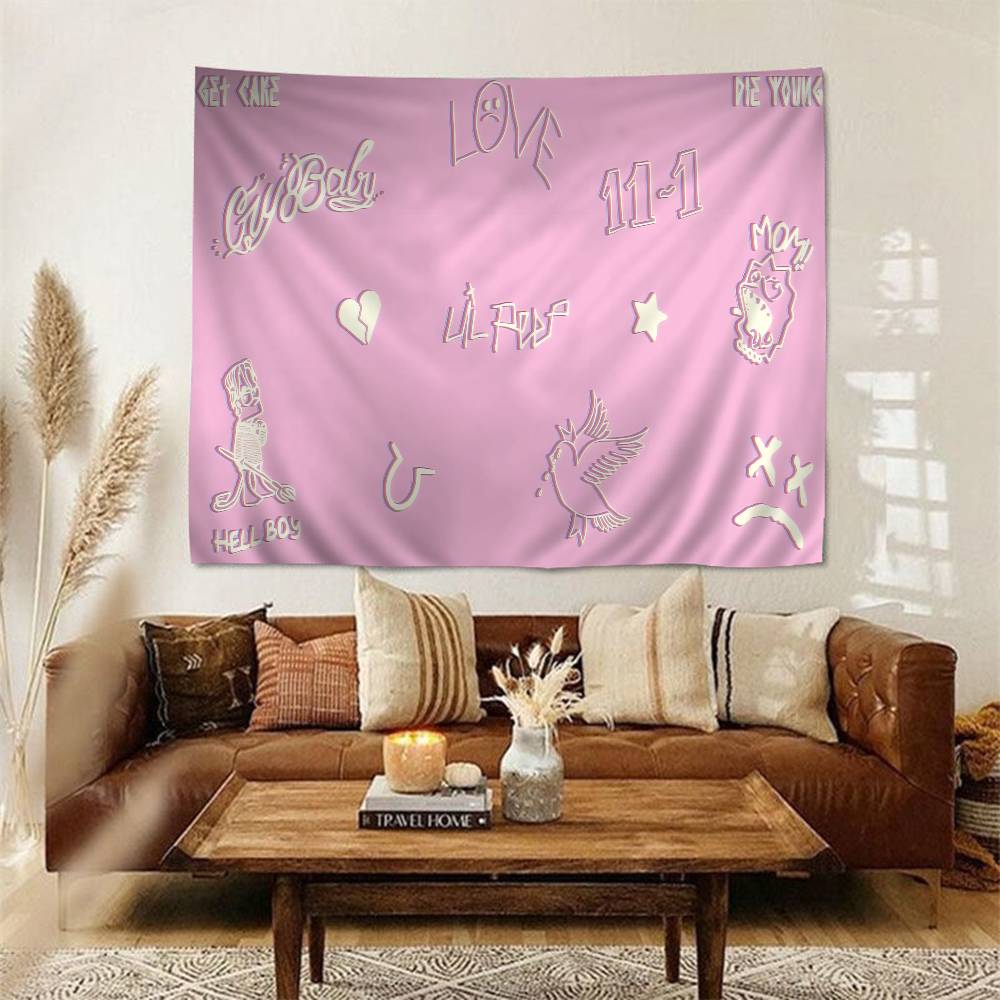 Hip Hop Rapper LLil PPeep Wandteppich Hippie Wandbehang Böhmische Wandteppiche Mandala Wandbehang Tücher
