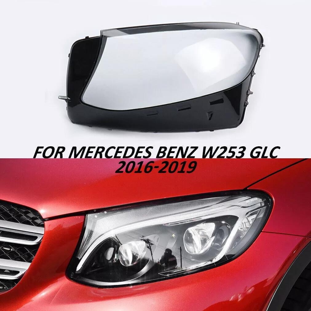 Left Right Side Car Front Headlight Cover For Mercedes-Benz GLC W253 GLC200 GLC260 GLC300 2016-2019 Clear Headlight Lens Shell Left Side