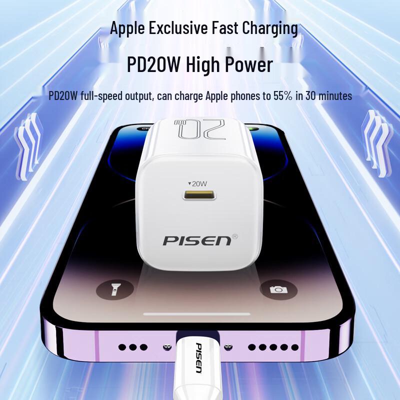 Caricabatterie Rapido Pisen PD GaN per Dispositivi iPhone e Android