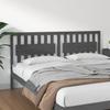 Headboard Gray 185.5 x 4 x 100 cm Solid Pine Wood