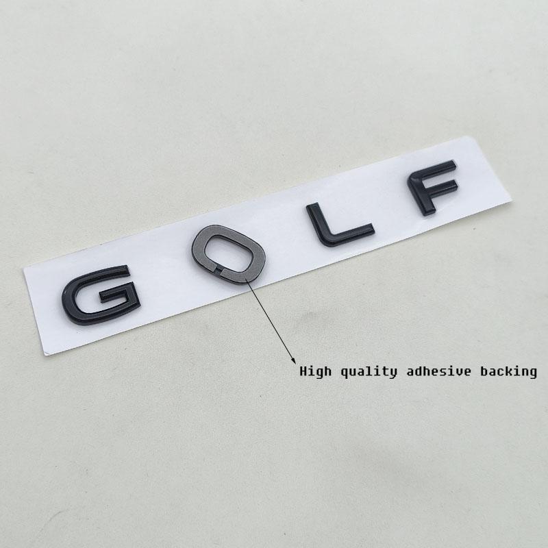 Nuovo Logo 3D ABS Cromato Nero Emblema Golf Lettere Stemma Adesivo Baule Posteriore Auto Per Golf MK7 MK7.5 MK8 Accessori Styling Auto