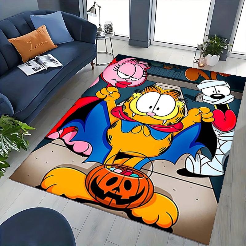 1pc Garfield Halloween Costume Chair Mat - Anime Cartoon Design, Non-Slip Carpet for Office, Home Decor, Living Room, Bedroom, Game Room, Dormitory, S