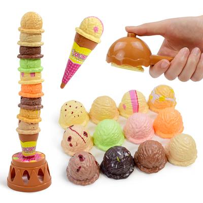 Çocuk simülasyon gıda mutfak oyuncak dondurma yığını oyun çocuklar oyuncak oyna Pretend eğitici oyuncaklar bebek hediyeleri için