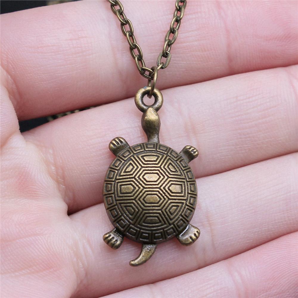 Schildkröte Seestern Muschel Anhänger Antik Bronze Metall Brautkragen Halskette für Strandhochzeit Trendiges Geschenk