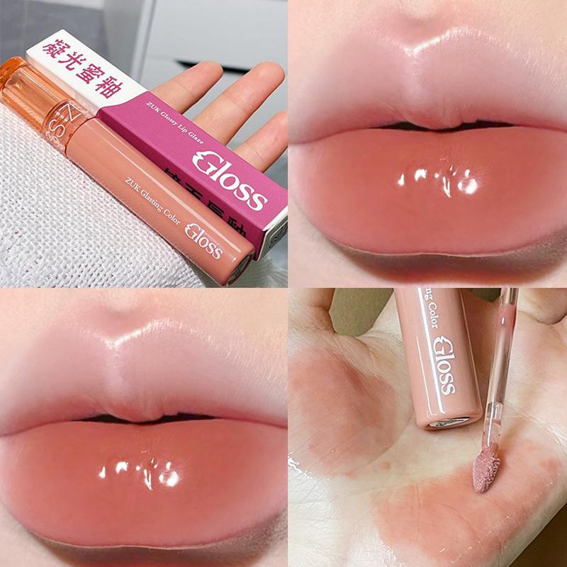 ZUK Медовый зеркальный блеск для губ - Увлажняющий, увеличивающий объем, омолаживающий блеск для стеклянных губ.