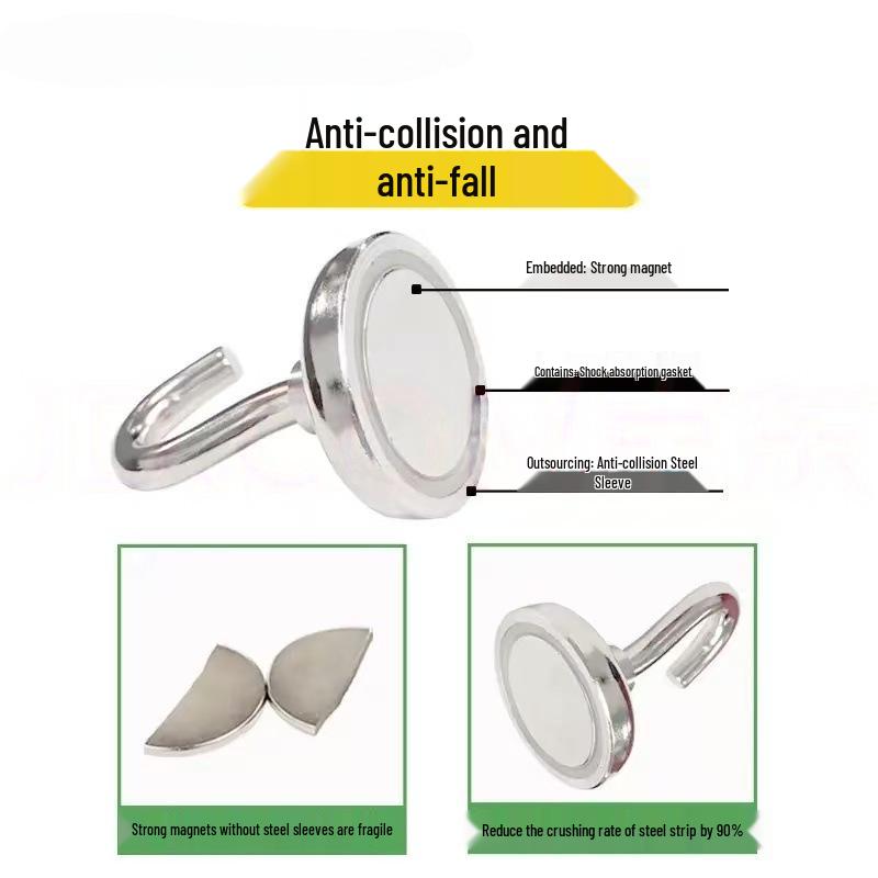 Punch-Free Magnetic Hook - Refrigerator & Door Magnet
