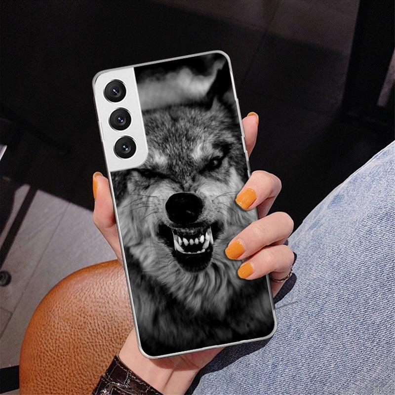 

Angry Animal Wolf Fierce Phone Case For Samsung Galaxy S24 S25 Edge S26 Ultra S23 S22 S21 Plus S20 FE + Personalized Print Cover Samsung S26 Ultra