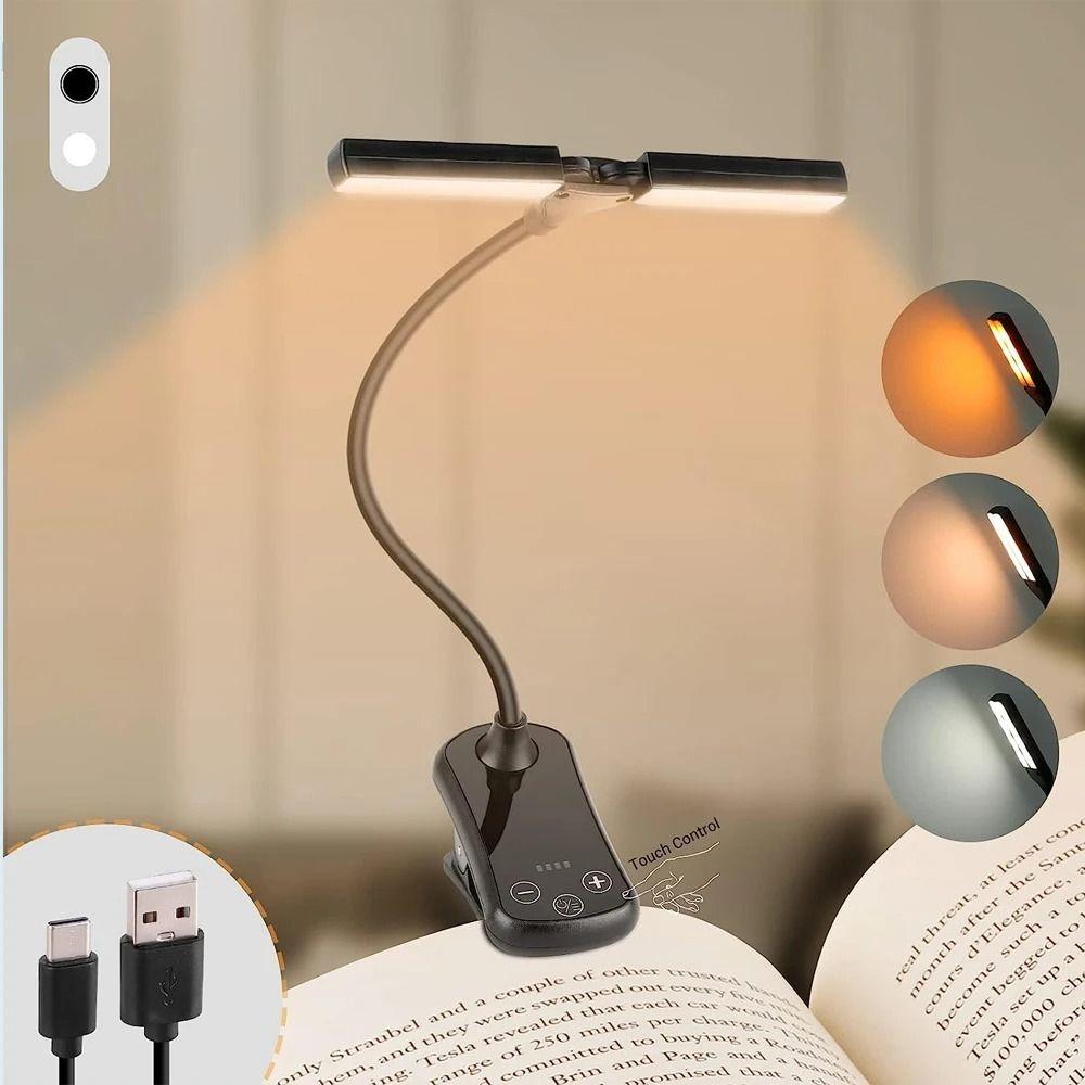 

Rechargeable Clip On Book Light Flexible Folding Lights New Reading Lamp Travel чёрный