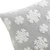 Christmas Cushion Cover Pillow Case for Sofa Decor (Light Grey Small Snowflake)