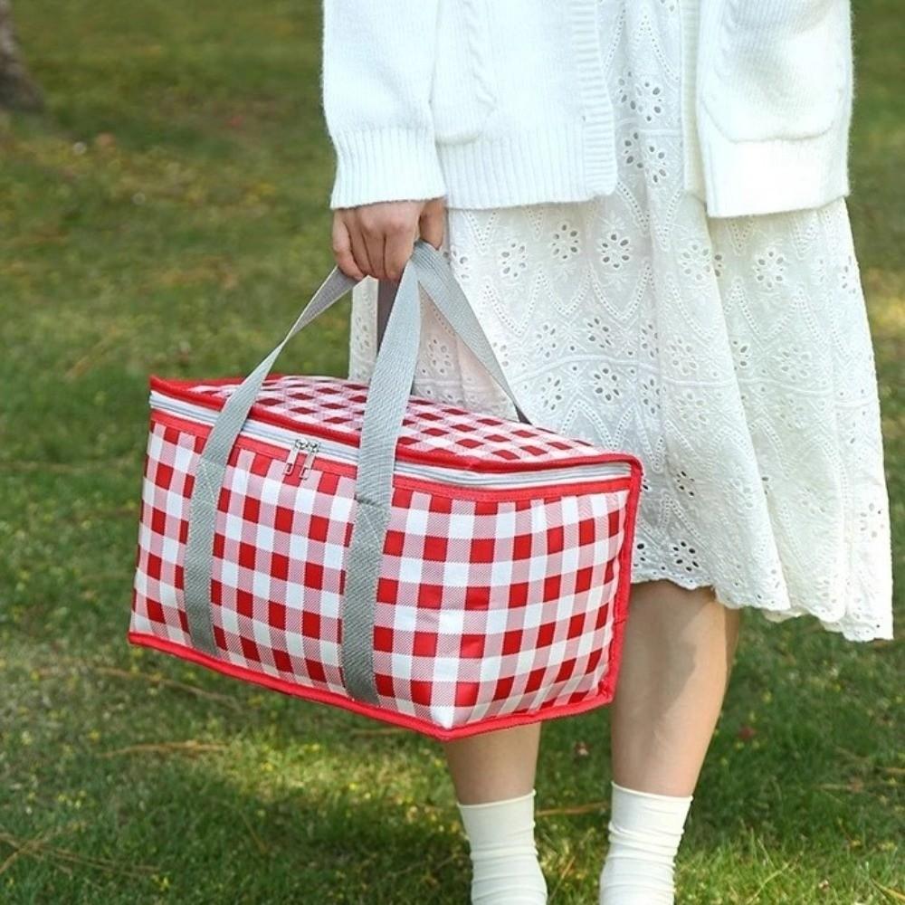 Portable Large Capacity Camping Picnic Bag Thickened Waterproof Picnic Basket Oxford Cloth Food Thermal Pack Camping