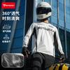 Mens Motorcycle Riding Shirt Long Sleeve Quick Dry Breathable Mesh UV Protection Comfort Fit