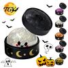 Stretchy TPR Toys for Sensory Play Halloween Bun Squeeze Toy with Steamer, Fidget Stress Ball, Spooky Ghost Relieving School Pumpkin Relief