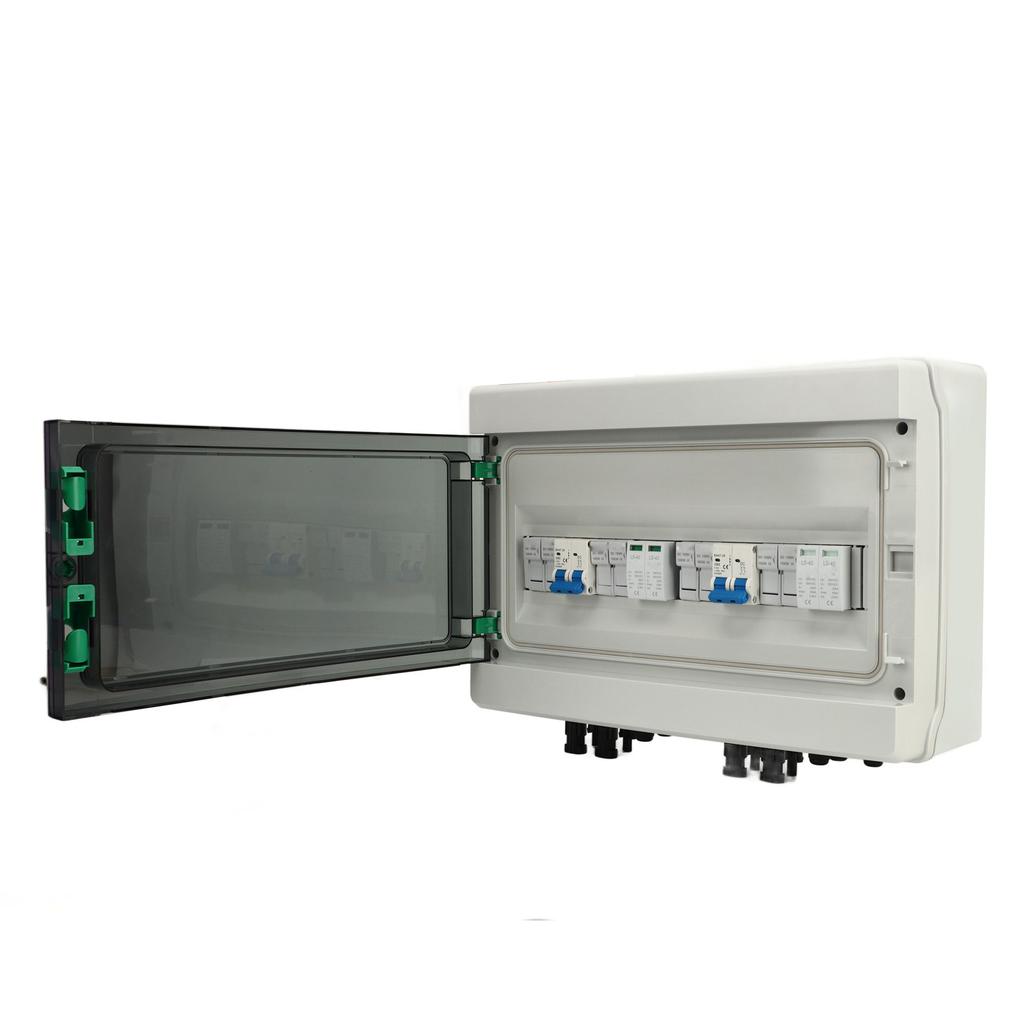 4 in 2 Out PV Solar Combiner Box DC1000V IP65 Wall Mounted Photovoltaic Combiner Box