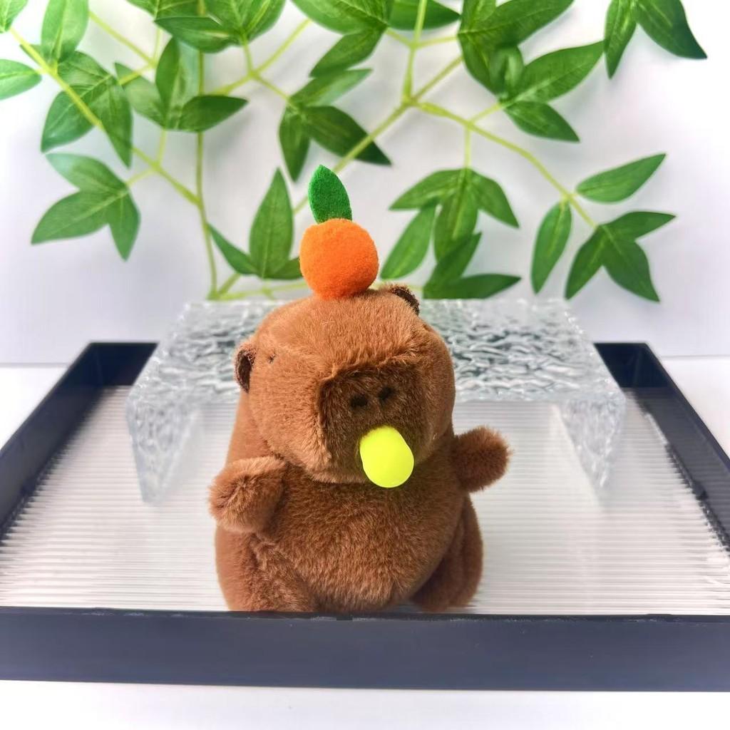 

Bubble Capybara Colorful Plush Keychain Stuffed Animal Doll Decoration Pendant жёлтый