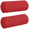 Bolster Cushions 2 Pcs Red Ø 15 X 40 Cm Fabric