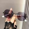 Photochromic Frameless Reading Glasses Fashion Cut Edge Reading Eyewear Anti Blue Light High-definition Far Sight Eyeglasses