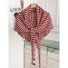Korean Trending Wool Blend Striped Knitted Shawl/Scarf for Women - Versatile Autumn/Winter Accessory