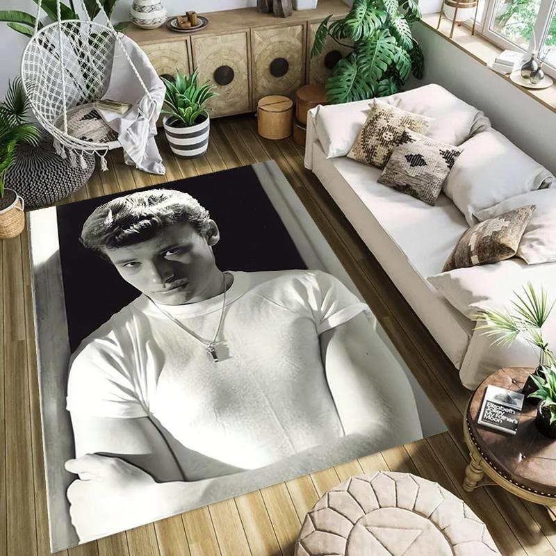 Johnny Hallyday: Le Phénix carpet Living room and bedroom mats printing Art Protective pad Room