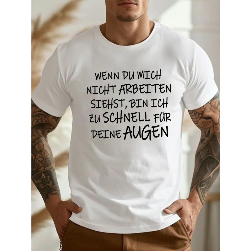 Fun German Crinkle  Men's Short-Sleeve T-Shirt, PLUS SIZE ,New Summer Style