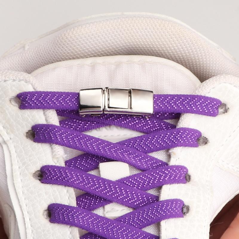 Druckverschluss Schnürsenkel ohne Binden Elastische Schnürsenkel Turnschuhe 8MM Breit Flach Schnürsenkel Ohne Binden Kinder Erwachsene Laufschuh Schnürsenkel für Schuhe