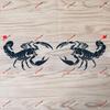 Pair Mirror Image 6" Black Scorpion Decal Bumper Sticker Car Vinyl