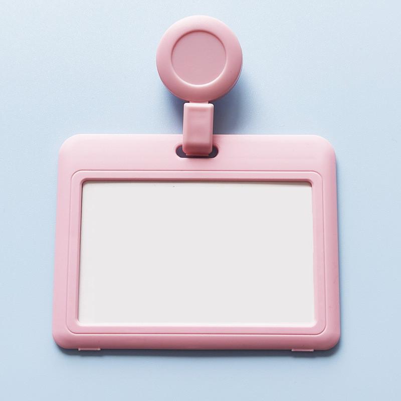 Hard Plastic Card Case With Clip Retractable Double Side Employee Office School Factory Name Card ID Badge Holder License Pass