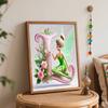 Disney Tinker Bell digital oil painting art kit DIY handmade floral letter L home decoration gift