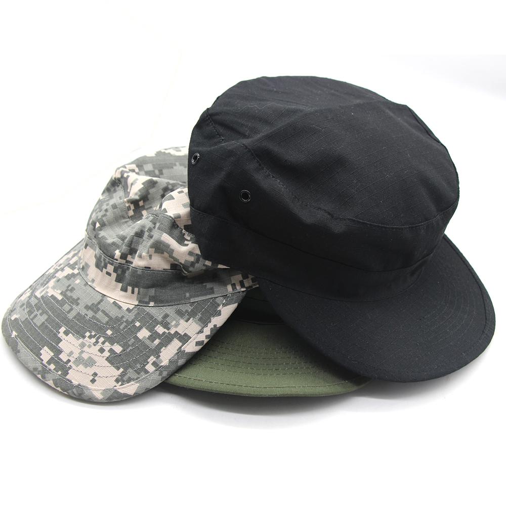 Gorras militares de camuflaje del ejército, gorra de soldado del ejército, gorra de béisbol de parte superior plana, gorra táctica para pesca, caza y senderismo para hombres
