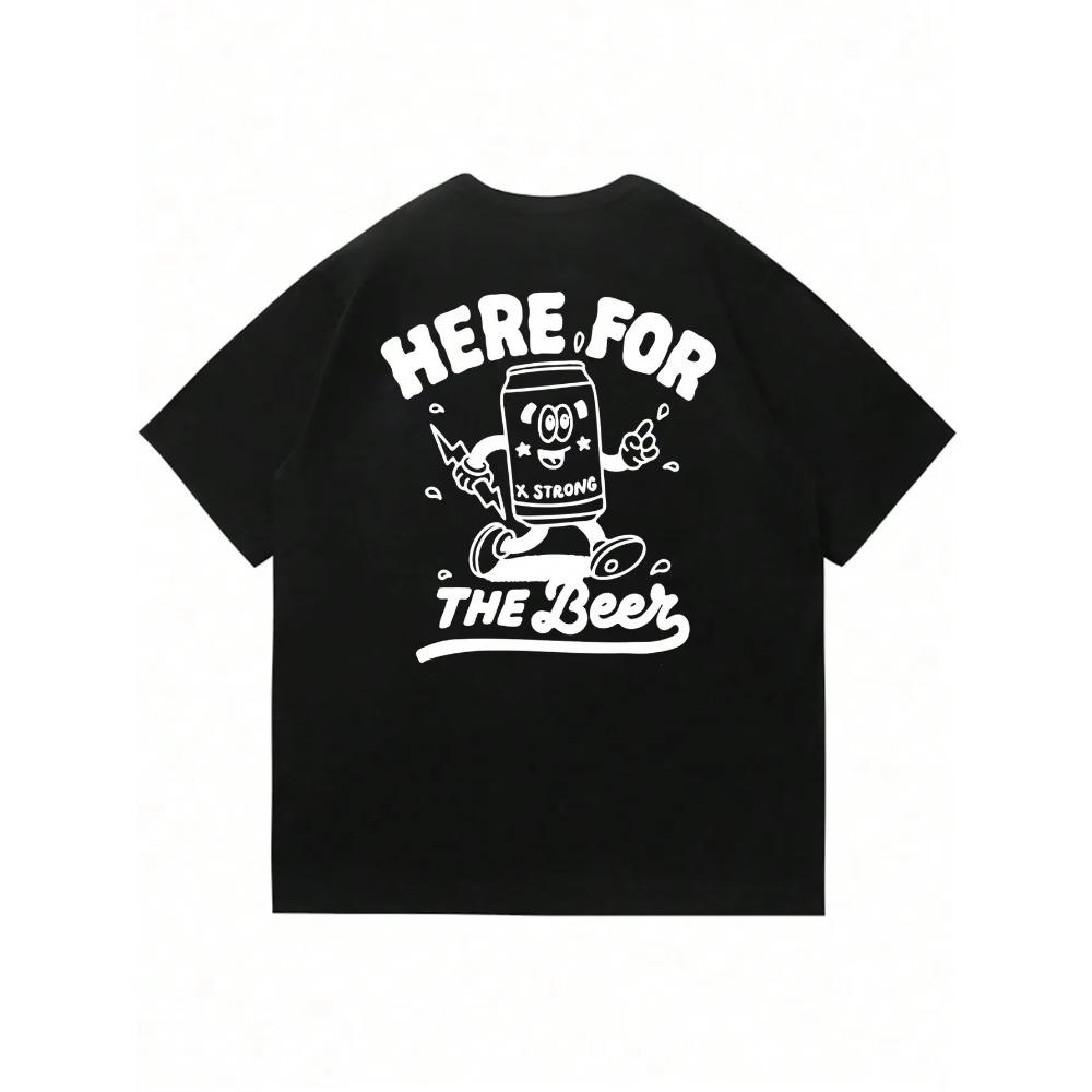 Letter Art Print Design Printed Boy Tshirt Lovely Street T Shirts Outdoor Design T-Shirt Holiday Loose Fitting Short Sleeved