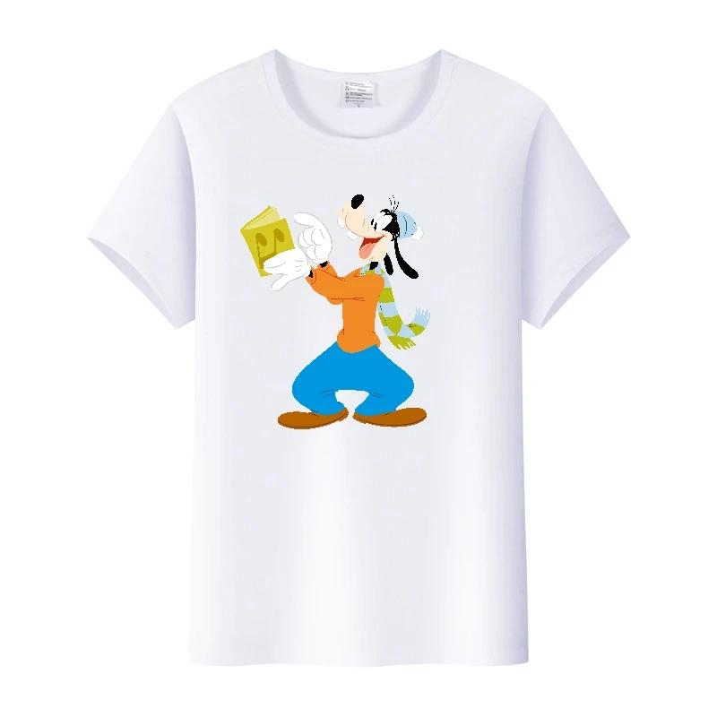 Casual Cartoon Goofy Pluto Clothes Plus Size T-shirt Summer White Tees 90S Tops Harajuku Blouses Tshirt Unisex