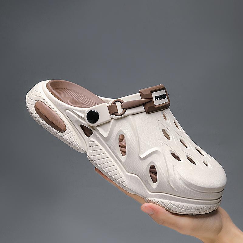Fashion Summer Beach Men Sandals Breathable Men Casual Shoe Hole Shoes Light Clogs Home Garden Outdoor Male Flat Slippers Big Size 38-47