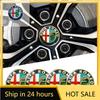 Car Sticker For Alfa Romeo 159 147 4pcs 56mm Car Wheel Center Hub Cap Stickers For Alfa Romeo 4C 159 Spider Giulietta Giulia GTJD3 