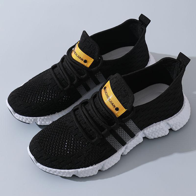Spring and Summer New Fly-woven Couple Shoes Popcorn Stepping On Shit Feet Feeling Men's Shoes Women's Shoes Breathable Casual Running Sports Trendy S