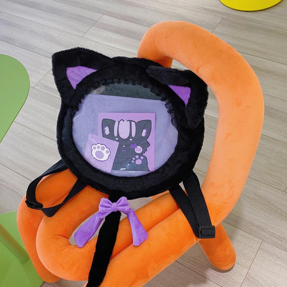 Crossbody Bag Transparent Pouch Itabag Japanese Style Plush Backpack Cute Cat Shoulder Bag  Lady