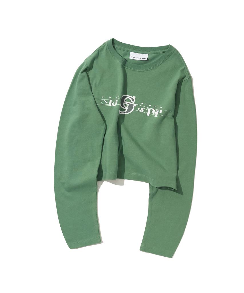 1993STUDIO Pop Crop Long Sleeve_Sage Green