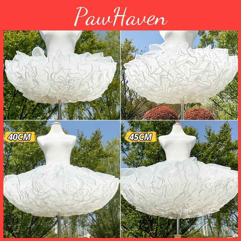 Lolita Petticoat Puffy Cosplay Angel Maid Underskirt With Boneless Mesh And Inner Lining
