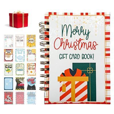 Livro de Cartões de Presente de Natal 33 Páginas Espiral Feliz Natal Porta Cartões de Presente Presente de Formatura do Ensino Médio para Ela Ele Amigos Filho