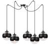 Toledo Spider Hanging Lamp Black 5-Flat Black Lampshade E14