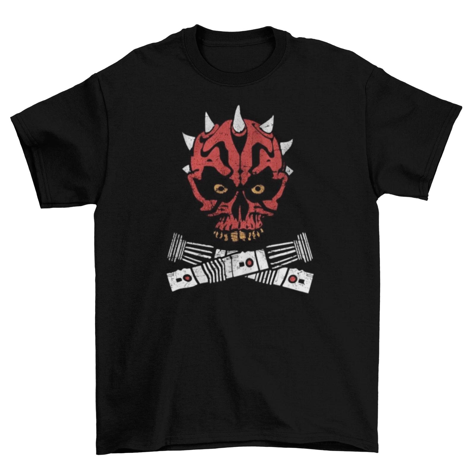 Darth Maul Skull T-Shirt Unisex Star Wars Sith Dark Side Adult Funny Sizes New XXXL
