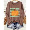 Women's hand-painted printed simple and fashionable round neck long-sleeved T-shirt